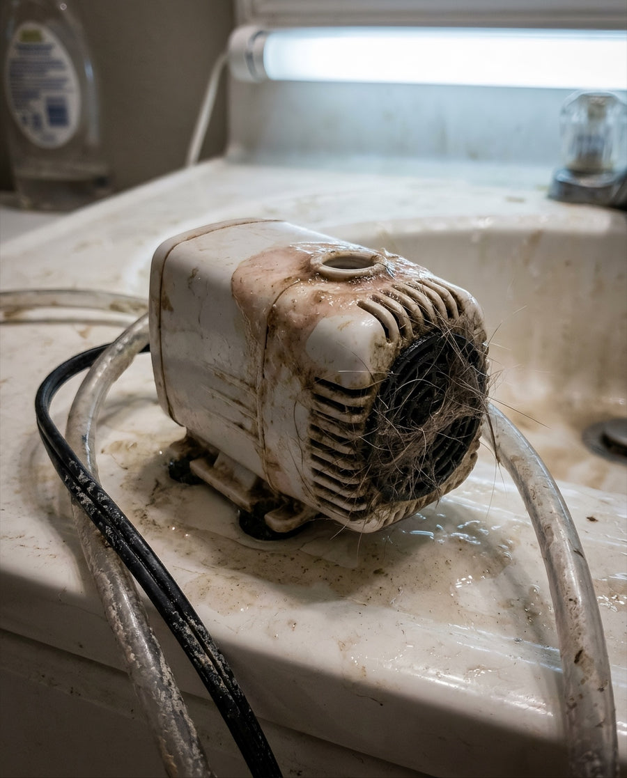 Within 3 to 7 days, every recirculating fountain looks like this.