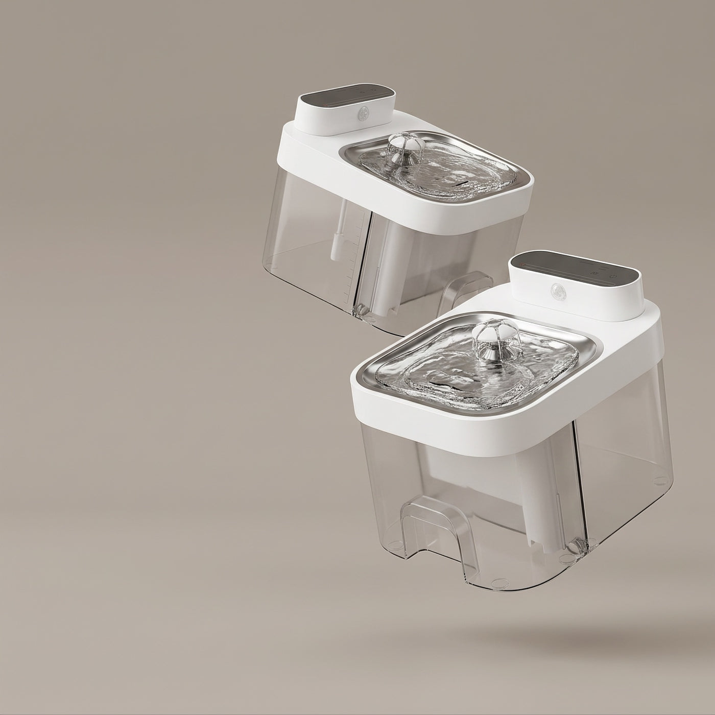 Two AquaPure fountains shown together