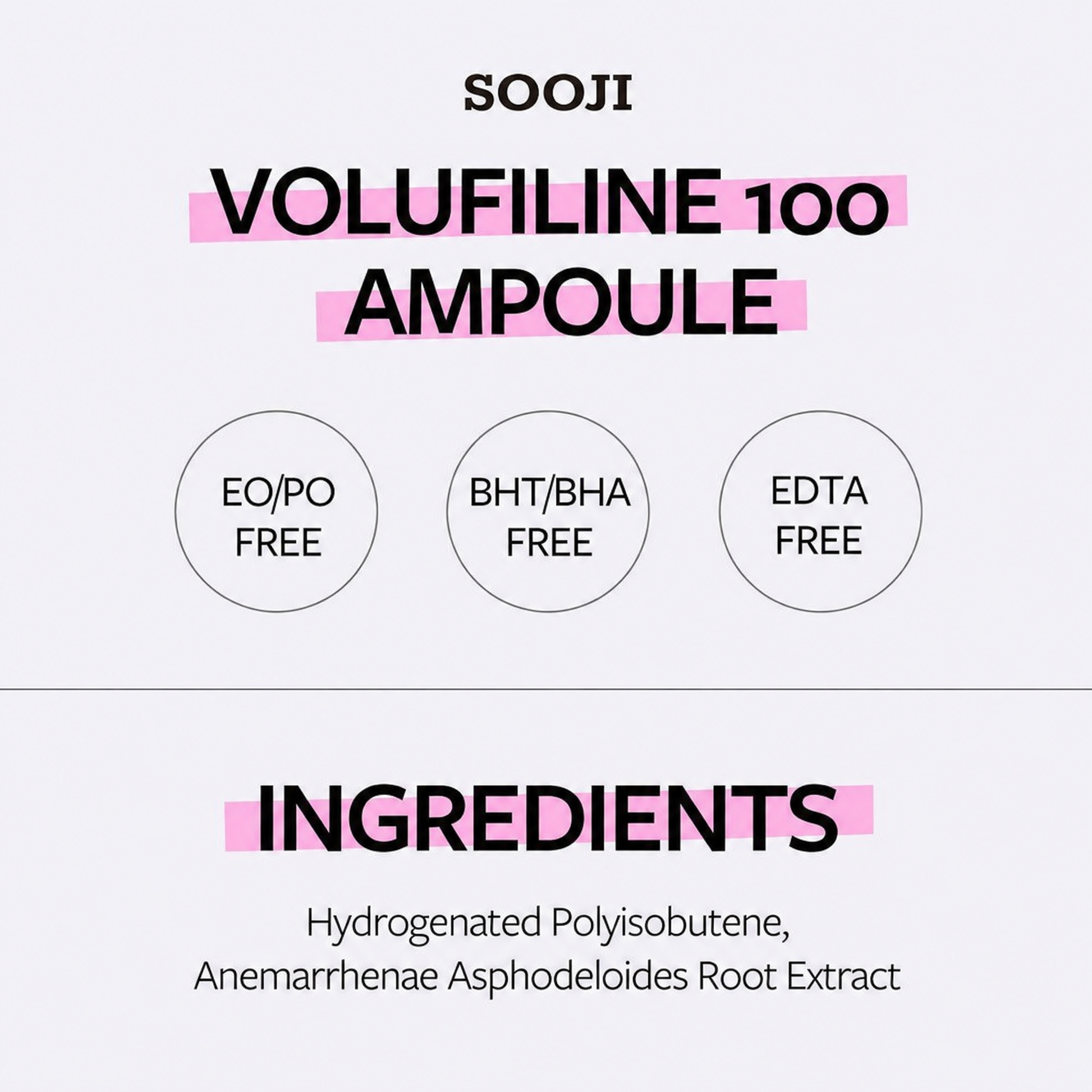 EO/PO free, BHT/BHA free, EDTA free - full ingredient list