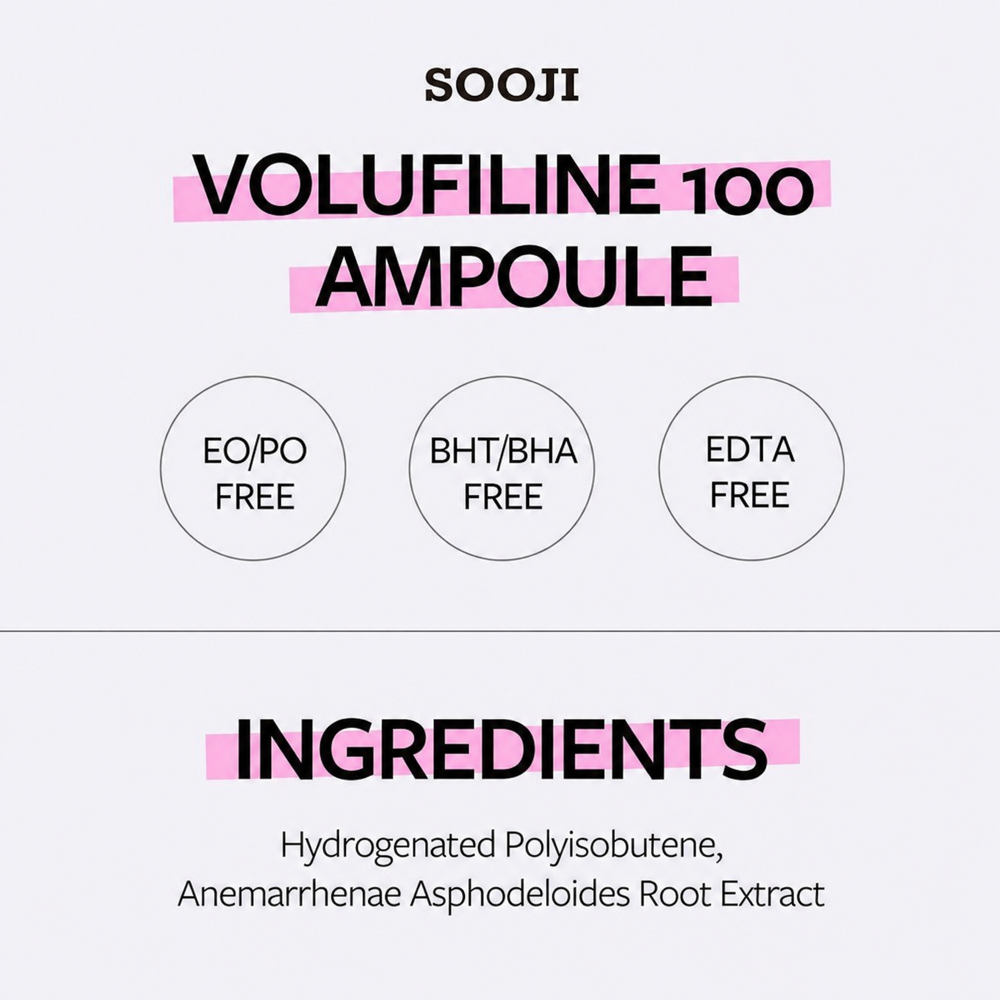 EO/PO free, BHT/BHA free, EDTA free - full ingredient list